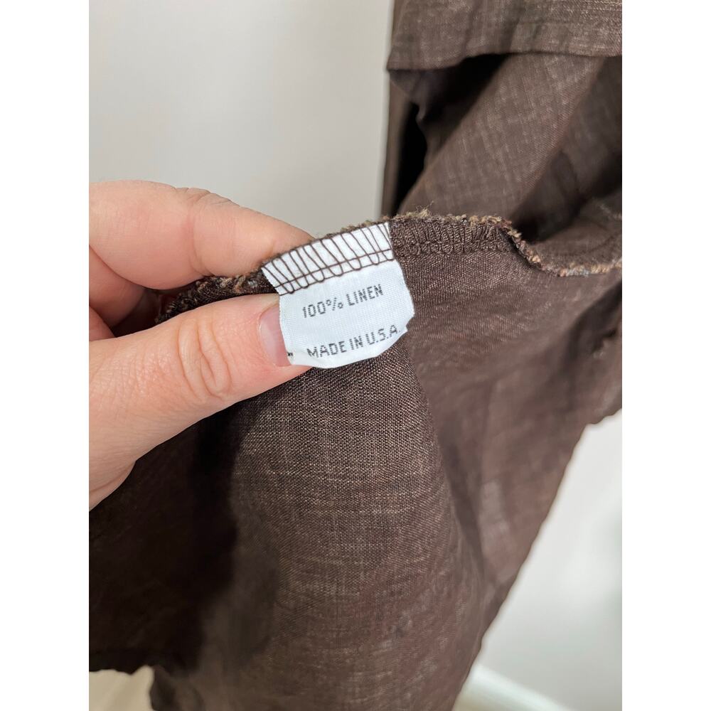 Bryn Walker Kai Drape Jacket Brown Lagenlook Line… - image 5